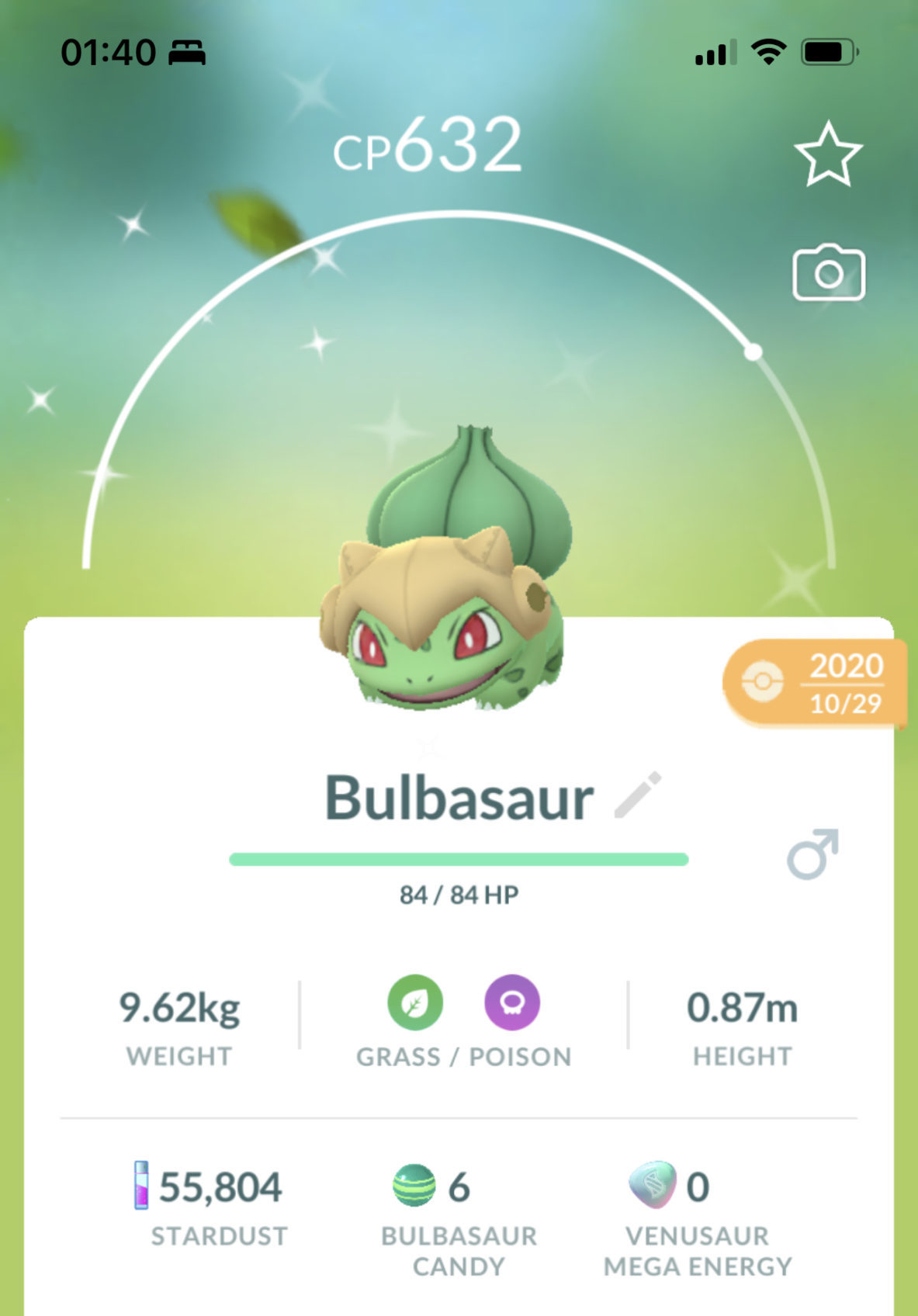 Bulbasaur Pokémon Partner Plush Hat (One Size-Adult) Pokémon Center Australia Of