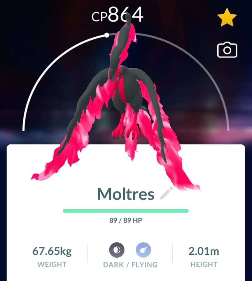 Perfect Galarian Moltres caught by my friend's mom : r/pokemongo